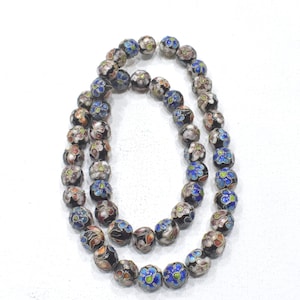 Chinese Enamel Floral Design Bead