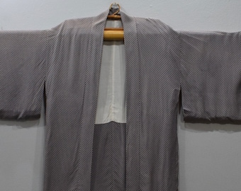 Kimono Japanese Gray White Kimono