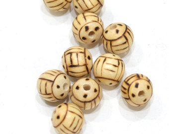 Philippine Wood Etched Beads