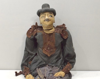 Burmese Puppet Folk Art Puppet Life Size Marionettes Wood Festivals Dolls