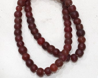Beads African Old Red Glass Beads 10-12mm