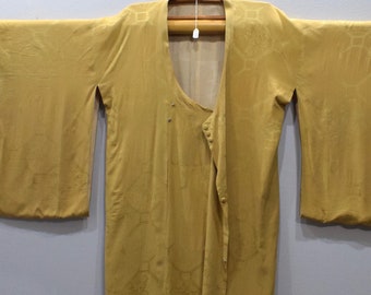 Kimono Japanese Yellow Button Kimono