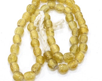 Bead India Yellow Glass Beads 10mm