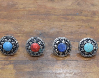 Middle Eastern Assorted Silver Stone Rings