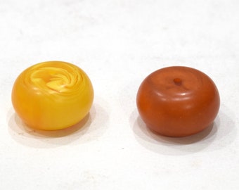 Beads  Yellow & Orange Copal Amber Beads 30mm