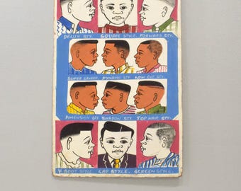African Painted Barbershop and Beauty Parlor Signboards East and West Africa