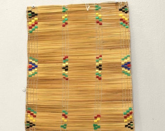 African Zulu Woven Embroidered Mats