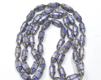 Bead Metal Enamel Trim Lantern Bead