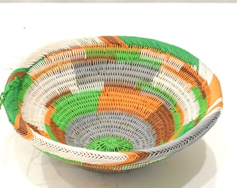 Basket African Zulu Telephone Wire Bowl RSA