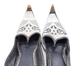 Shoes Silver Embroidered India Leather Wedding Shoes #6