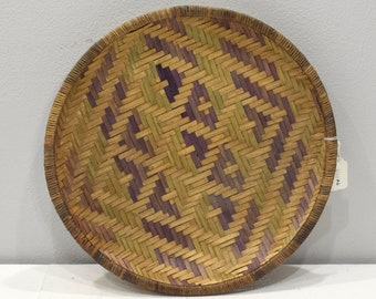 Basket African Winnowing  Woven Reed Tray Basket Kenya