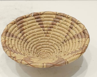 African Basket Botswana Natural Woven Palm Basket