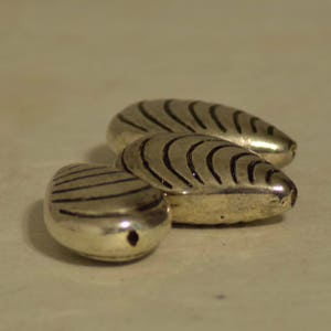 Beads Antique Silver Large Pear Shaped Middle East Silver Beads