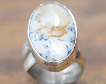 Ring Sterling Silver Oval Agate Ring