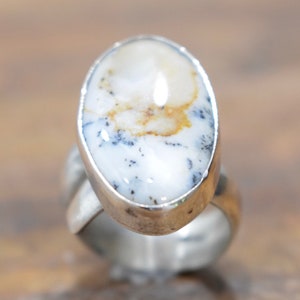 Ring Sterling Silver Oval Agate Ring