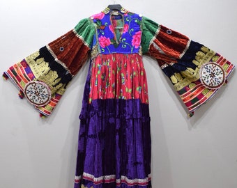 Dress Vintage Afghani Kutchi Handmade Beaded Dress