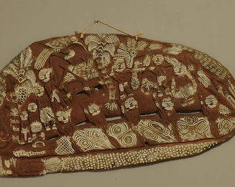 Papua New Guinea Carved Wood Storyboard