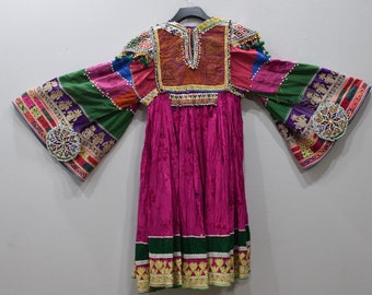 Dress Vintage Afghani Kutchi Handmade Beaded Dress