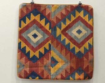 Pillowcase Kilim Rug Hand Stiched Rug Fragment Pillow Case