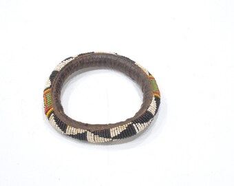 African Bamana Beaded Bangle Bracelet West Africa