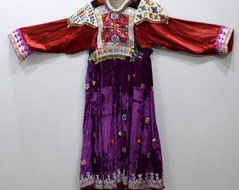 Dress Vintage Afghani Kutchi Handmade Beaded Dress