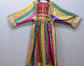 Dress Vintage Afghani Kutchi Handmade Embroidered Dress