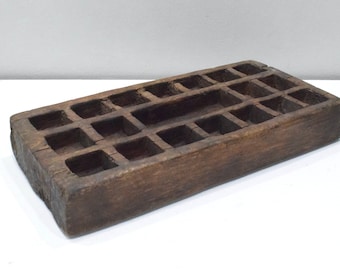 Indonesian Java Wood Spice Box Tray