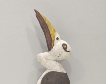 Papua New Guinea Sabut Bird Wood Statue Latmul