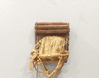African Baule Tribe Traditional Weaving Loom