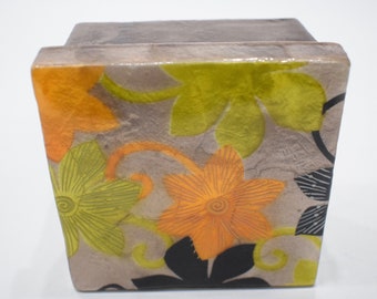 Box Shell Capiz Glass Painted Lacquered Decorative Box Philippines