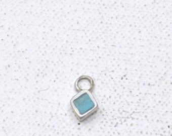 Sterling Silver & Turquoise Indian Charm Pendant