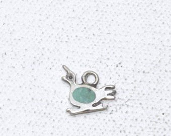 Sterling Silver & Turquoise Indian Charm Pendant
