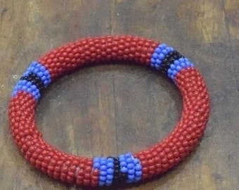 African Masai Colored Bangle Bracelet Kenya
