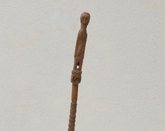 African Baule Wood Stridulator Instrument Mali