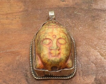 Pendant Tibetan Silver Stone Buddha Pendant Nepal