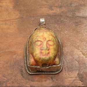 Pendant Tibetan Silver Stone Buddha Pendant Nepal