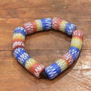 Afrikanische Krobo Glasperlen Armband Ghana Westafrika