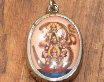 Pendant Spiritual Framed Picture Goddess Trimurti