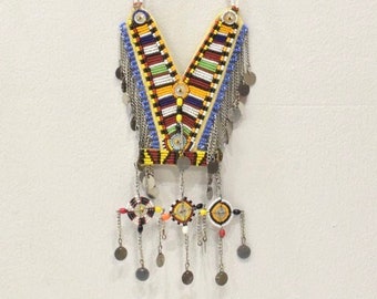 African Beaded Masai Pendant Necklace Kenya