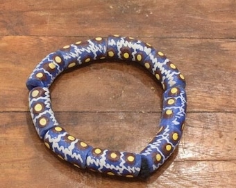 African Krobo Glass Bead Bracelet Ghana West Africa