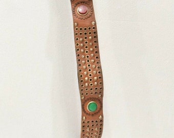 African Zulu Vintage Leather Spike Belt South Africa