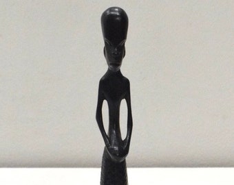 African Ebony Female Statue Makonde Tanzania