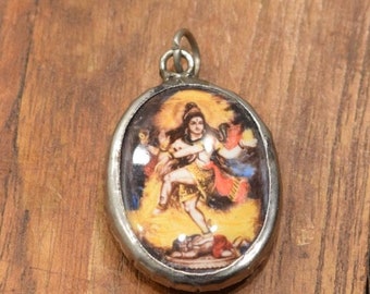 Pendant Spiritual Framed Picture Goddess Kushmanda Puja