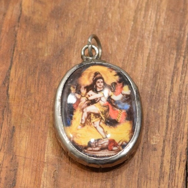 Pendant Spiritual Framed Picture Goddess Kushmanda Puja