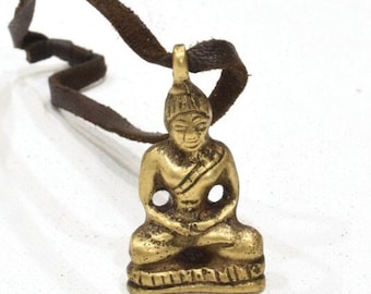 Tibetan Buddha Brass Amulet