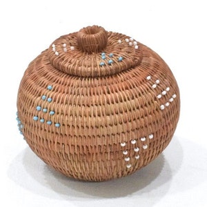 Indonesian Woven Rattan Basket Lombok Indonesia