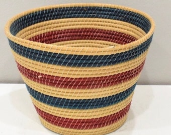 African Lesotho Natural Woven Basket South Africa