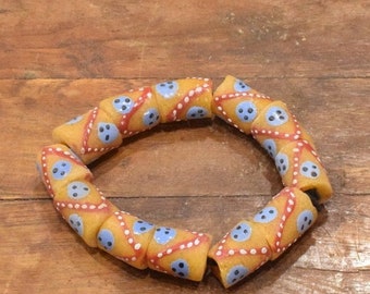 African Krobo Glass Bead Bracelet Ghana West Africa