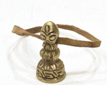 Tibetan Buddha Brass Amulet