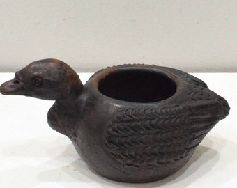 African  Brown Duck Clay Storage Pot Kenya